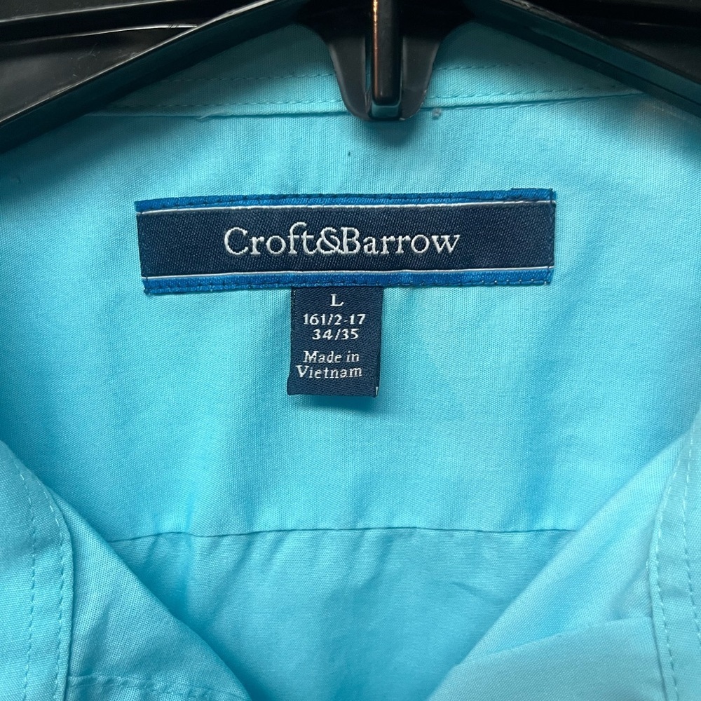 Croft & Barrow Aqua Shirt - Picture 2 of 4